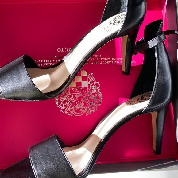 Vince Camuto black strappy stiletto - Picture 2 of 15